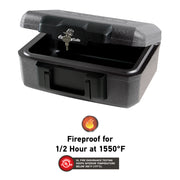 Fire-Resistant Box with Key Lock 0.18 cu. ft.