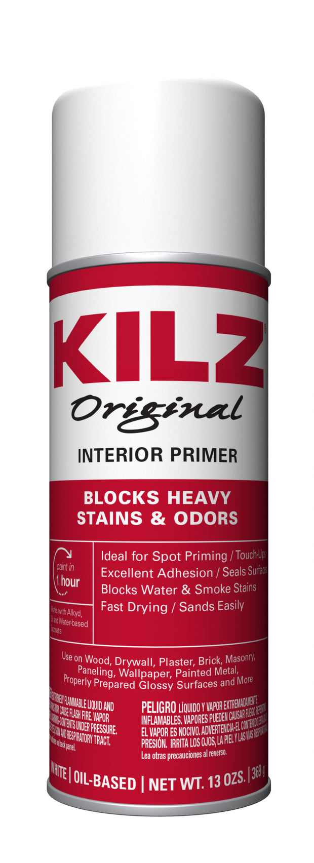  Original Oil-Base Aerosol Primer, Sealer & Stainblocker, White, 13 oz.