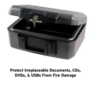 Fire-Resistant Box with Key Lock 0.18 cu. ft.