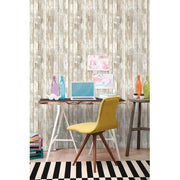 Distressed Wood Peel and Stick Wall Decor Wallpaper