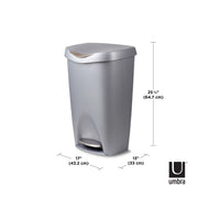 13 Gallon (50L) Trash Can with Lid