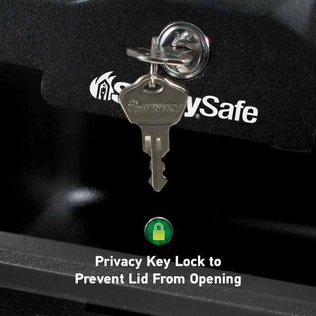 Fire-Resistant Box with Key Lock 0.18 cu. ft.